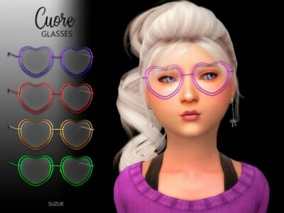 Cuore Glasses Child By Suzue Sims 4 CC