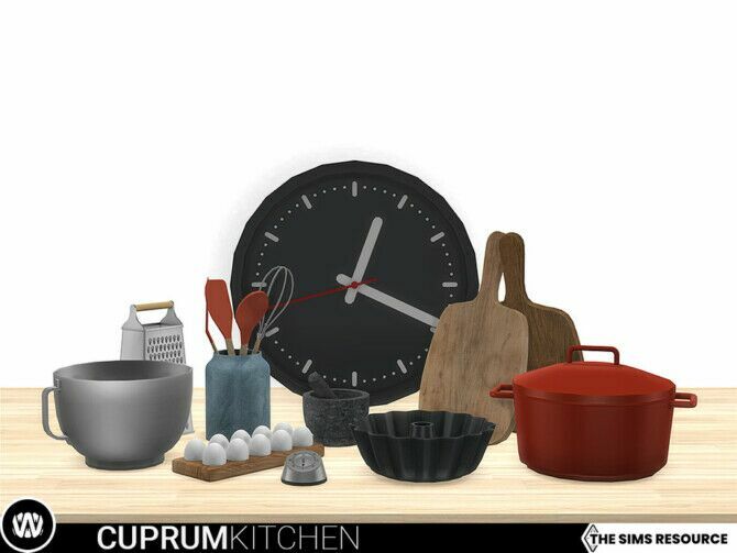 Cuprum Kitchen Decorations By Wondymoon Sims 4 CC