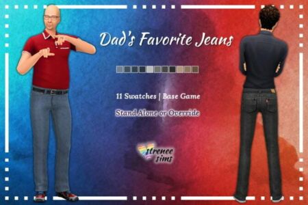 Dad’s Favorite Jeans At Strenee Sims Sims 4 CC