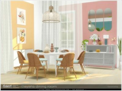 Dayana Dining Room By Severinka Sims 4 CC