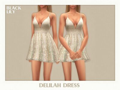 Delilah Dress By Black Lily Sims 4 CC