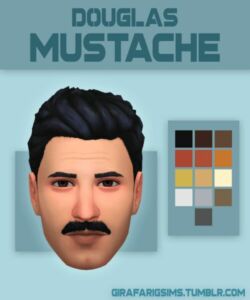 Douglas ‘Stache Mustache By Girafiragsims Sims 4 CC