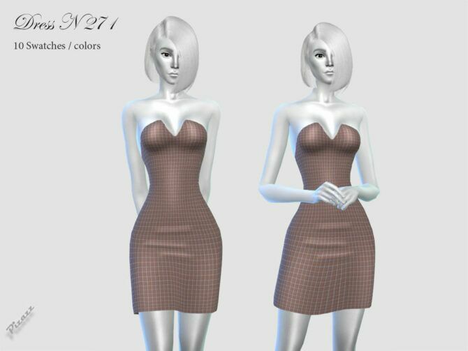 Dress N 271 By Pizazz Sims 4 CC