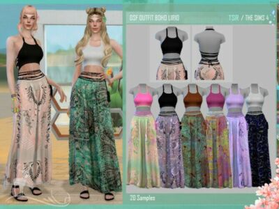 DSF Outfit Boho Lirio By Dansimsfantasy Sims 4 CC