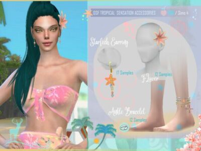 DSF Tropical Sensation Accessories By Dansimsfantasy Sims 4 CC