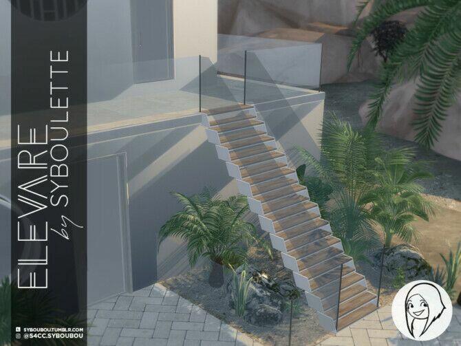 sims 4 cc elevare part 2 stairs by syboubou 2