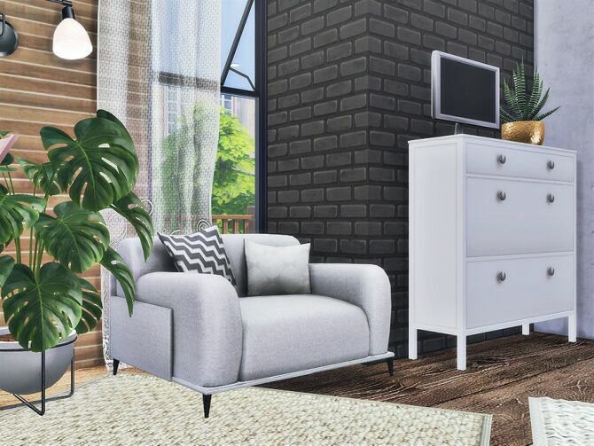 sims 4 cc ella bedroom by rirann 4