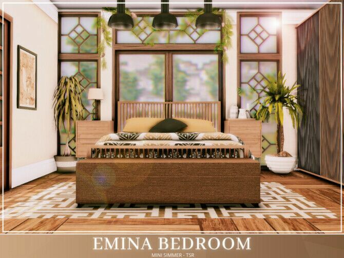 sims 4 cc emina bedroom by mini simmer 3