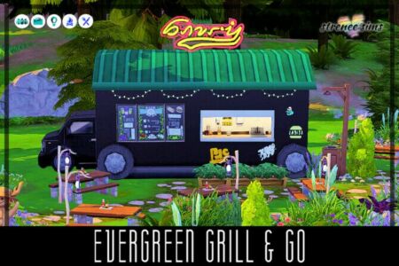 Evergreen Grill & GO At Strenee Sims Sims 4 CC