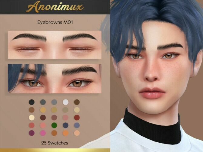 Eyebrows M01 By Anonimux Simmer Sims 4 CC