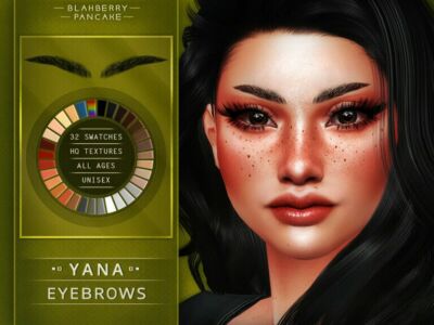 Eyebrows Yana & Yara At Blahberry Pancake Sims 4 CC