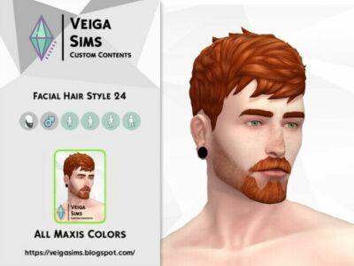 Facial Hair Style 24 By David_Mtv Sims 4 CC