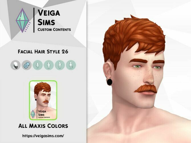 Facial Hair Style 26 By David_Mtv Sims 4 CC