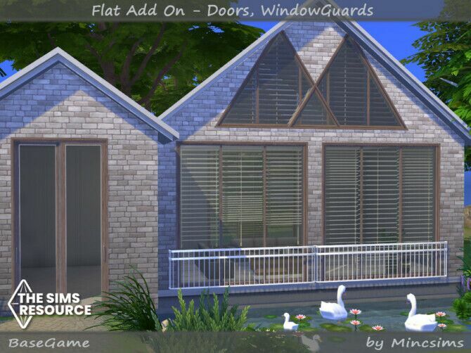 Flat Addon – Doors And Window Guards By Mincsims Sims 4 CC