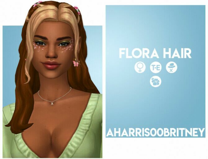 Flora Hair At Aharris00Britney Sims 4 CC