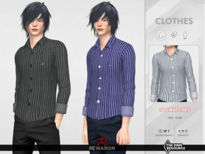 Formal Shirt 04 For Male SIM By Remaron Sims 4 CC
