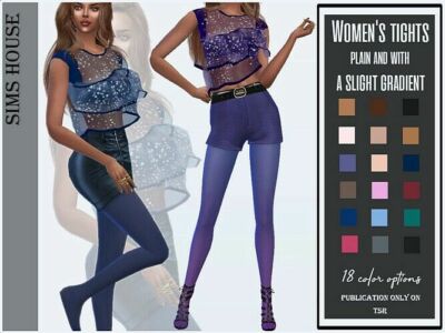 Tights, Plain And With A Slight Gradient By Sims House Sims 4 CC