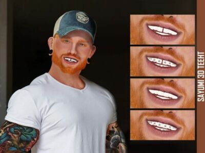 Sayumi 3D Teeth By Redheadsims Sims 4 CC