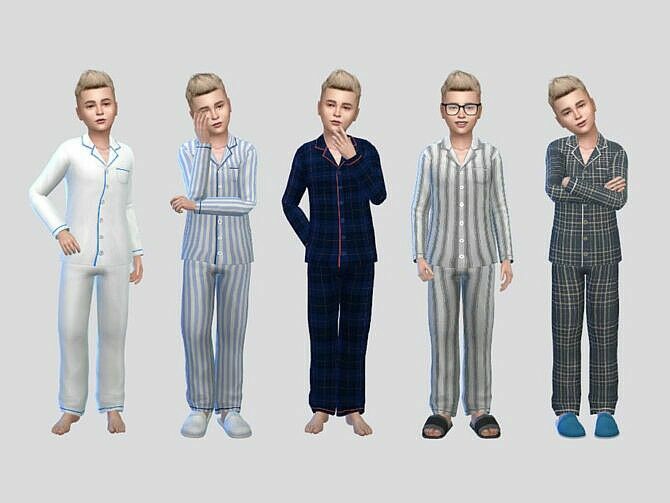 Fullbody Basic Sleepwear Boys By Mclaynesims Sims 4 CC