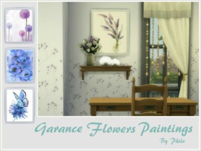Garance Flowers Paintings By Philo Sims 4 CC