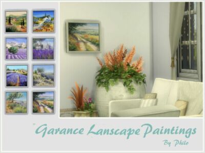 Garance Lanscape Paintings By Philo Sims 4 CC