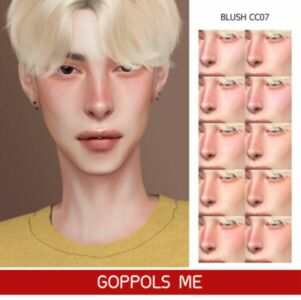 GET Free – Gpme-Gold Blush CC07 – SHY Blush By Goppols ME Sims 4 CC
