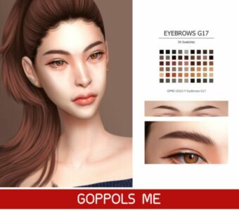 Gpme-Gold F-Eyebrows G17 At Goppols ME Sims 4 CC
