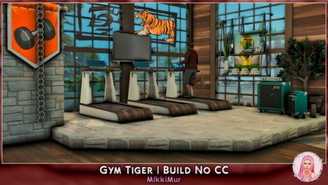 sims 4 cc gym tiger at mikkimur 4