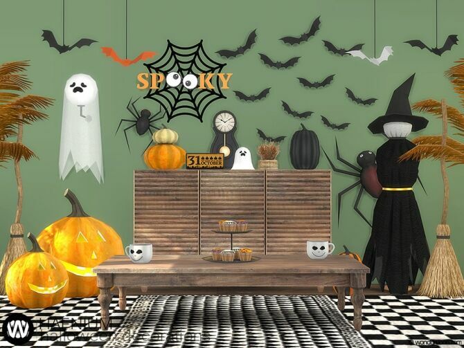 Hafnium Halloween Decorations By Wondymoon Sims 4 CC