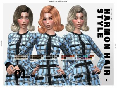 Harmon Hairstyle By Leah Lillith Sims 4 CC