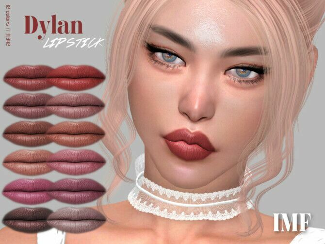 IMF Dylan Lipstick N.342 By Izziemcfire Sims 4 CC