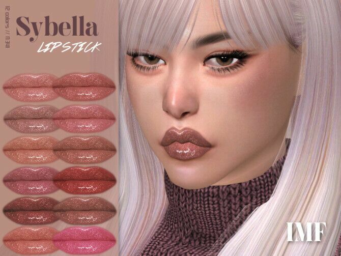 IMF Sybella Lipstick N.341 By Izziemcfire Sims 4 CC