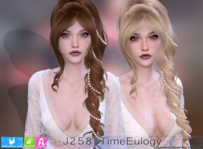 J258 Timeeulogy Hair (P) At Newsea Sims 4 Sims 4 CC