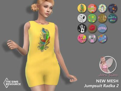 Jumpsuit Radka 2 By Jaru Sims Sims 4 CC