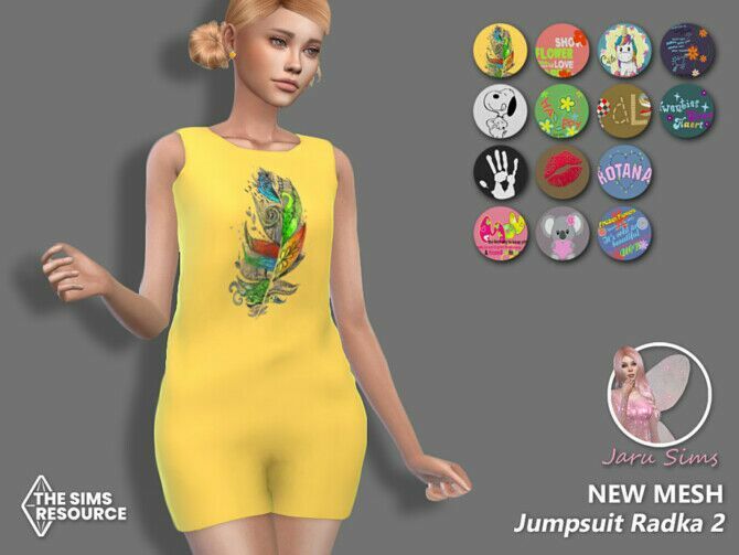 Jumpsuit Radka 2 By Jaru Sims Sims 4 CC