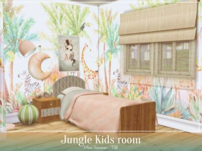 Jungle Kids Room By Mini Simmer Sims 4 CC