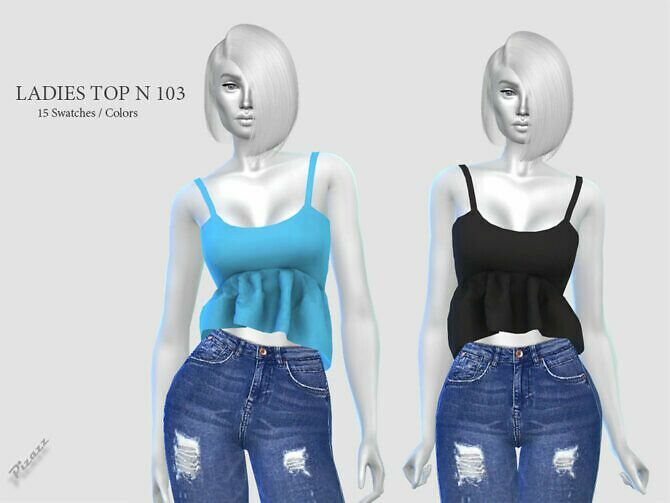 Ladies TOP N 103 By Pizazz Sims 4 CC