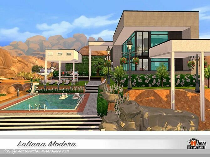 sims 4 cc lalinna modern villa by autaki 2