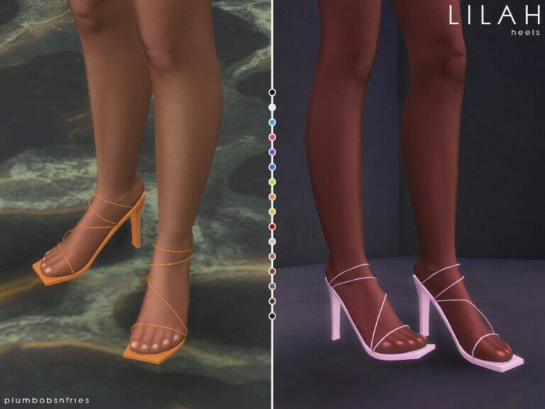 Lilah Heels By Plumbobs N Fries Sims 4 CC