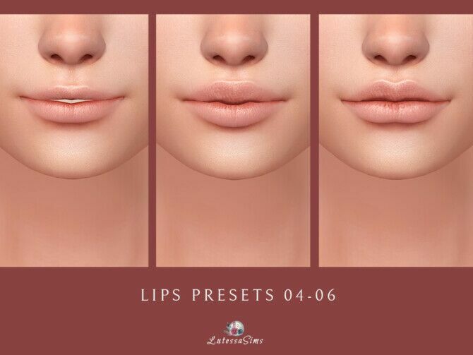 Lips Presets 04-06 At Lutessa Sims 4 CC