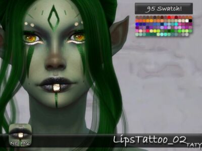 Lips Tattoo 02 By Tatygagg Sims 4 CC