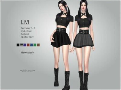 Livi Mini Skirt By Helsoseira Sims 4 CC