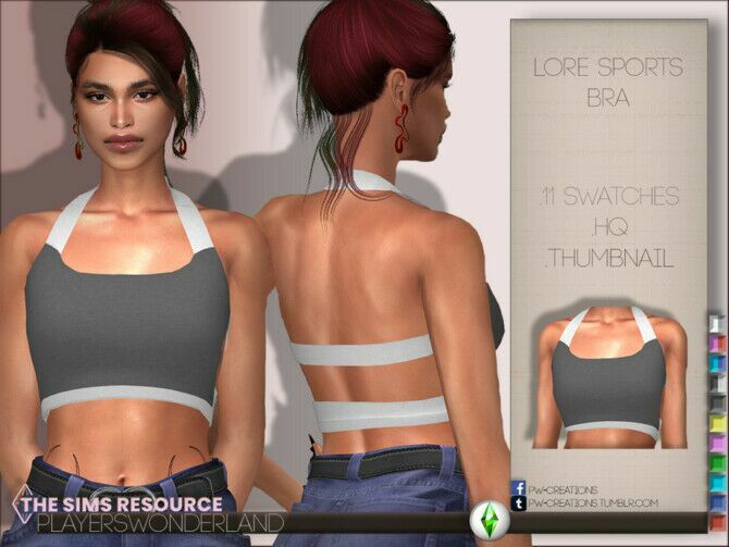 Lore Sports BRA By Playerswonderland Sims 4 CC