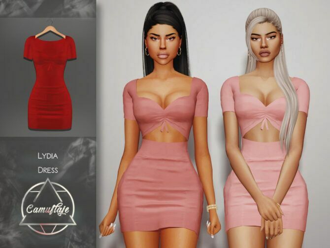 Lydia Dress By Camuflaje Sims 4 CC