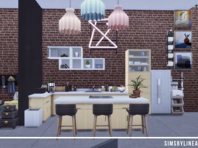 sims 4 cc makeshift designer loft by simsbylinea 3