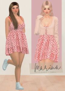 Marina Dress At Daisy Pixels Sims 4 CC