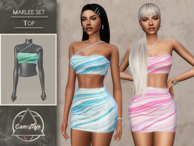 Marlee SET TOP By Camuflaje Sims 4 CC