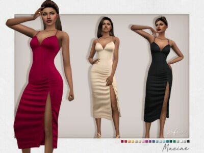 Maxine Dress By Sifix Sims 4 CC