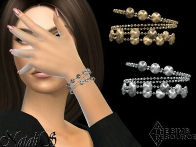 Mini Disk Chain Bracelets By Natalis Sims 4 CC