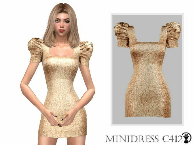 Minidress C412 By Turksimmer Sims 4 CC